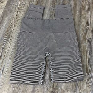 Prime Cut Black and White Stripe Athletic Tights